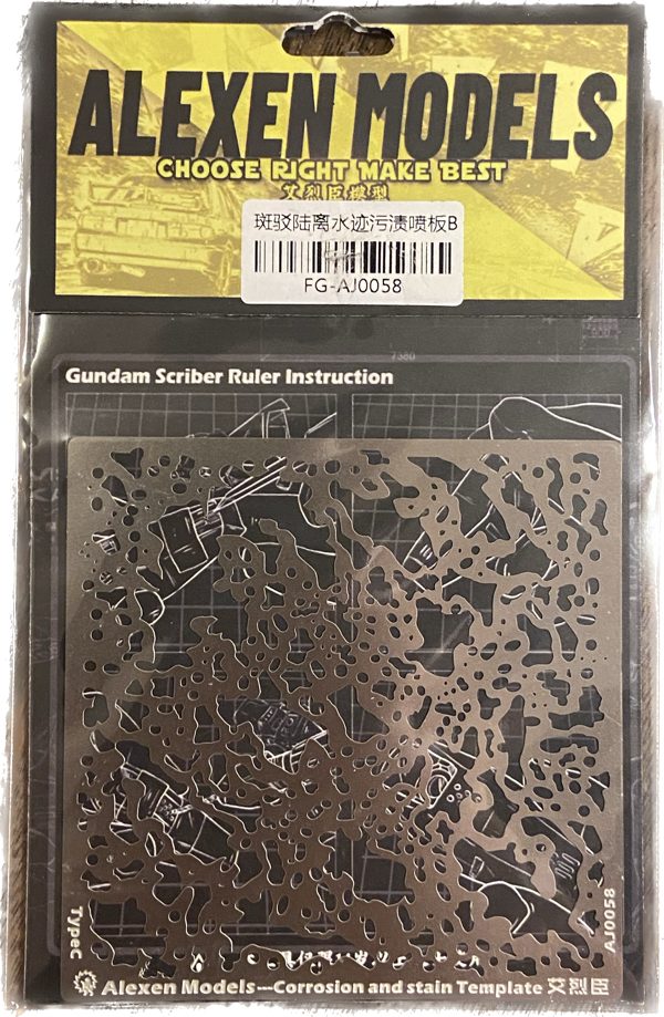 Alexen corrosion and stain stencil B