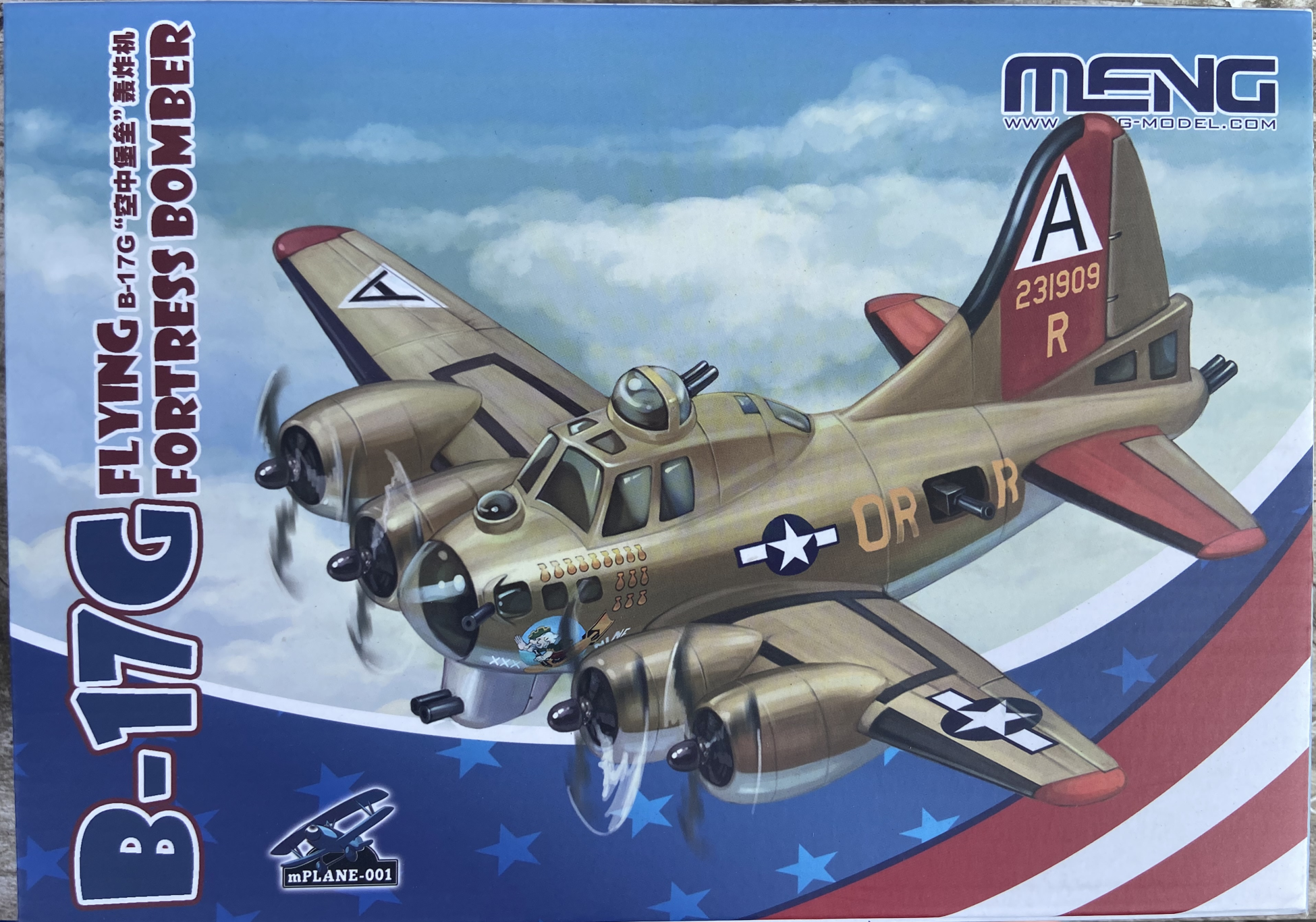 B-17G Flying Fortress Bomber Meng Kids | No. mPLANE-001 | 1:Egg