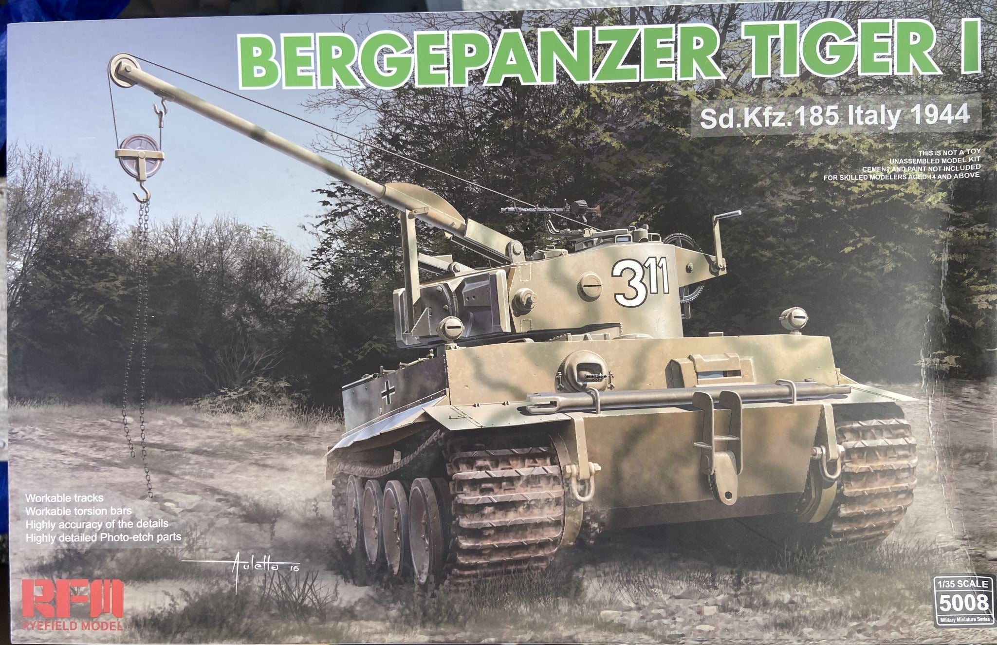 Bergepanzer Tiger I Sd.Kfz.185 Italy 1944 Rye Field Model | No. RM-5008 | 1:35