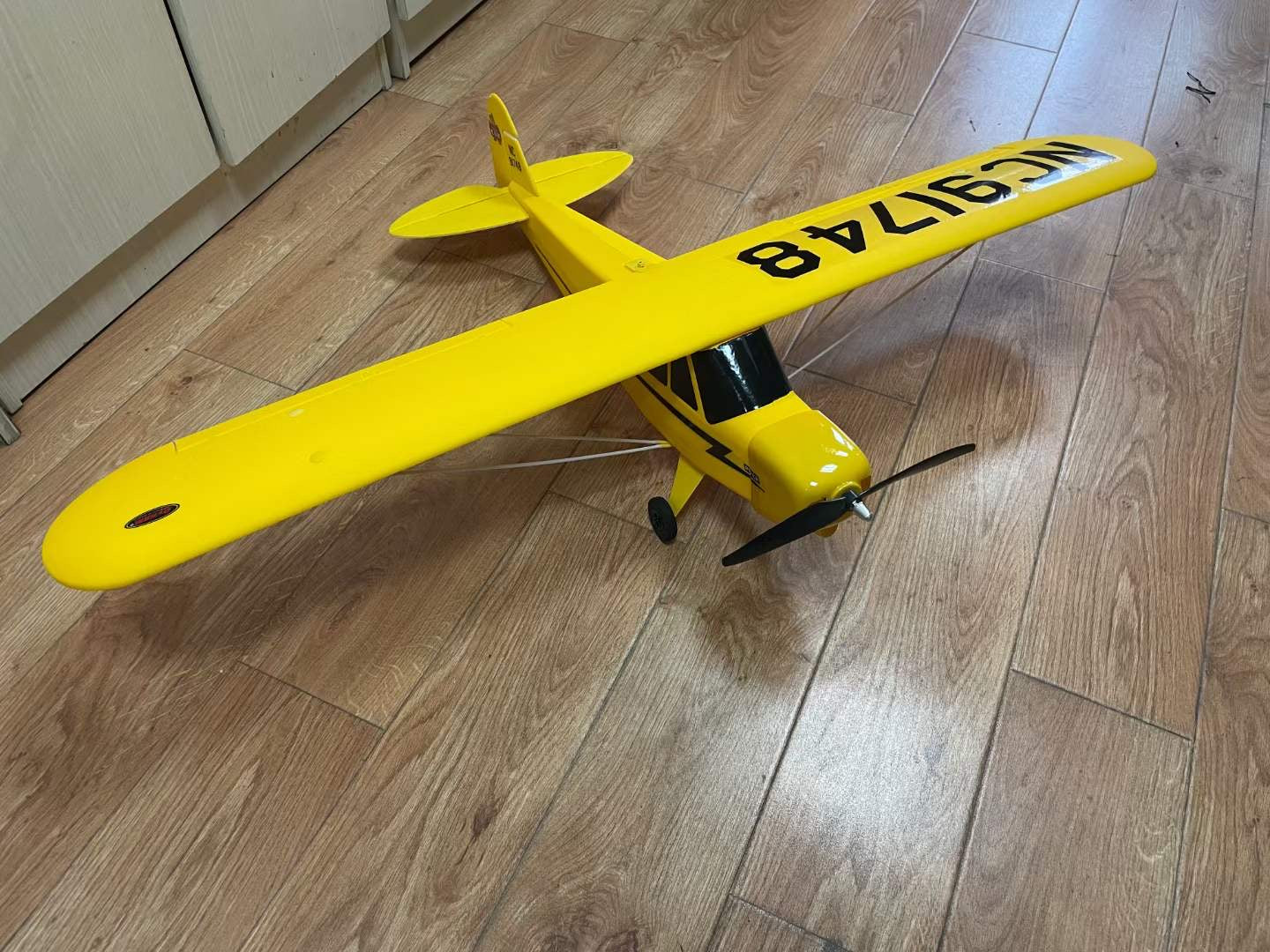 Dynam Super J3 Cub PA-18 RC Scale Trainer Yellow 1070mm 42.1" Wingspan PNP