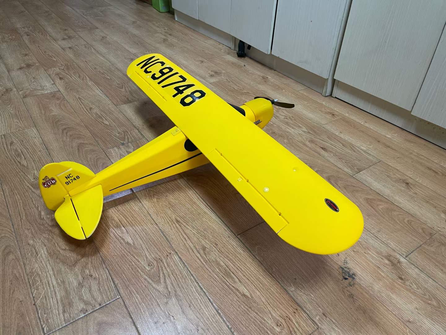 Dynam Super J3 Cub PA-18 RC Scale Trainer Yellow 1070mm 42.1" Wingspan PNP