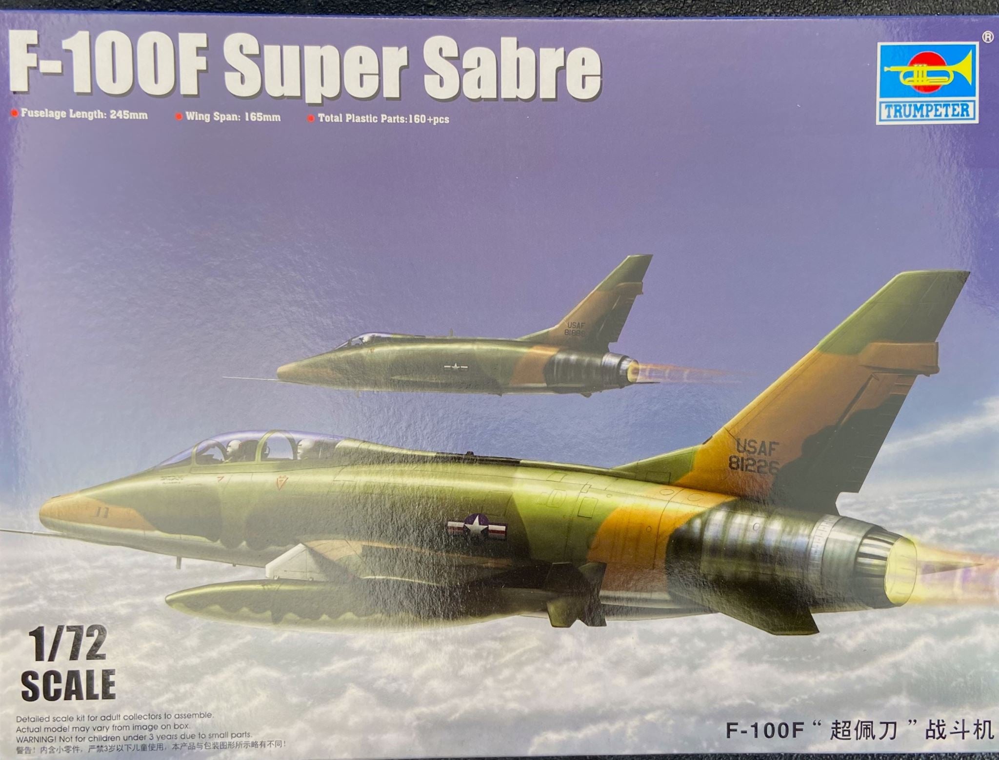 F-100F Super Sabre Trumpeter | No. 01650 | 1:72