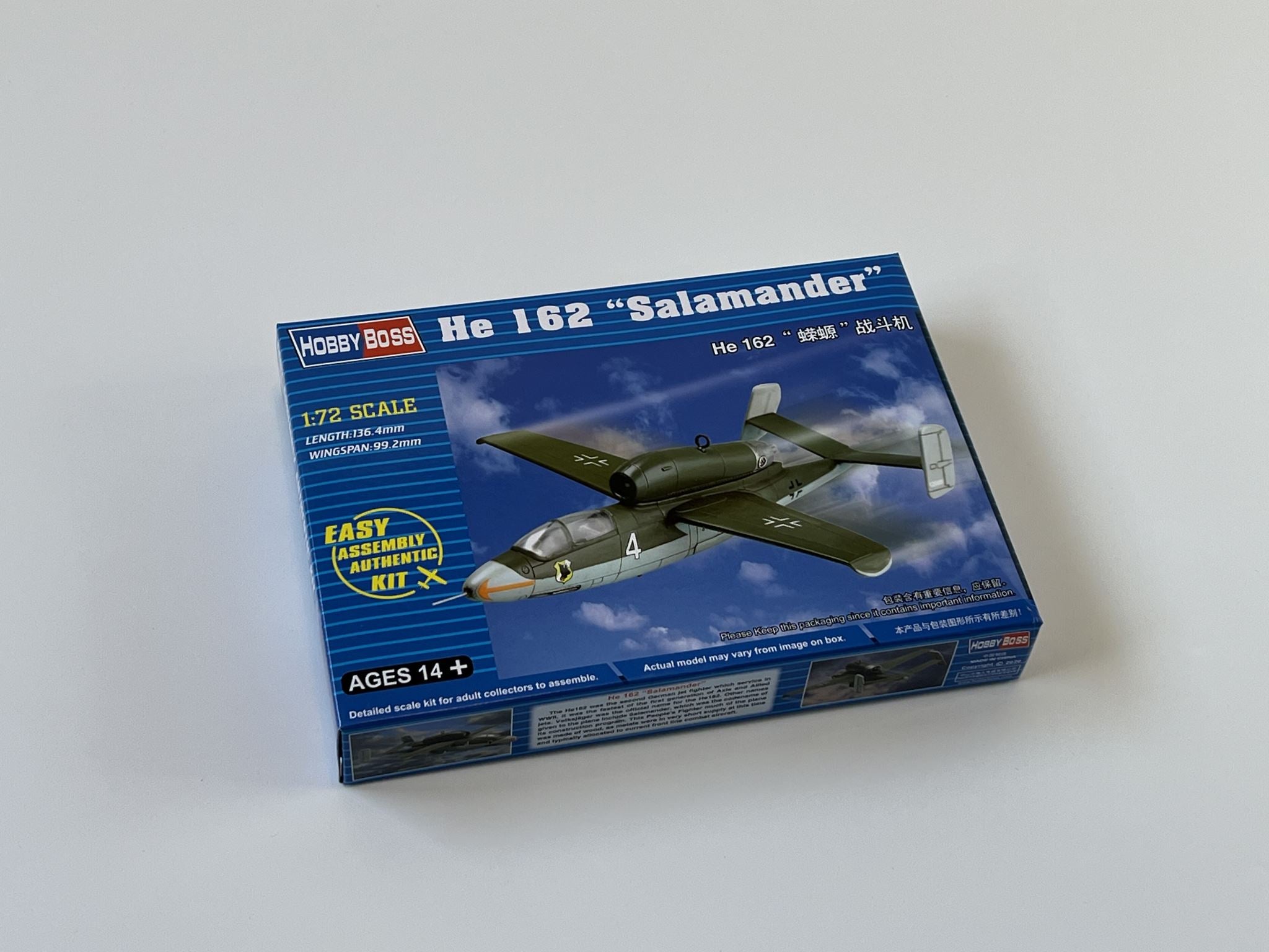 He 162 "Salamander"  HobbyBoss | No. 80239 | 1:72