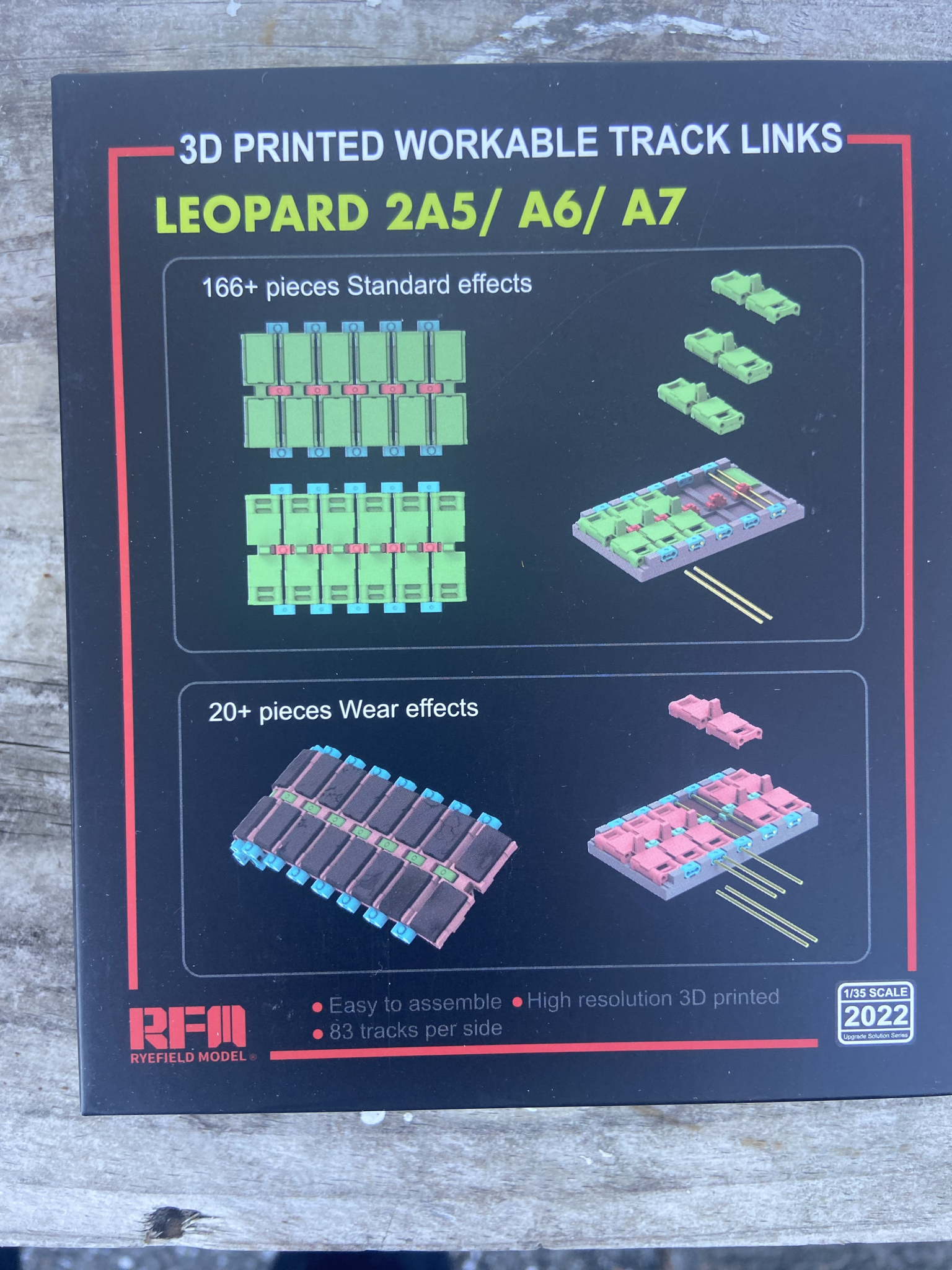 Leopard 2A5/A6/A7 3D printed workable track links RFM | No. RM-2022 | 1:35