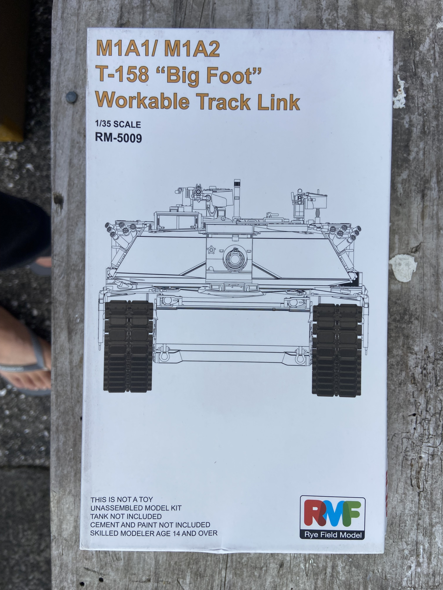 M1A1/M1A2 T-158 "Big Foot" Workable Track Link Rye Field Model No. RM-5009  1:35