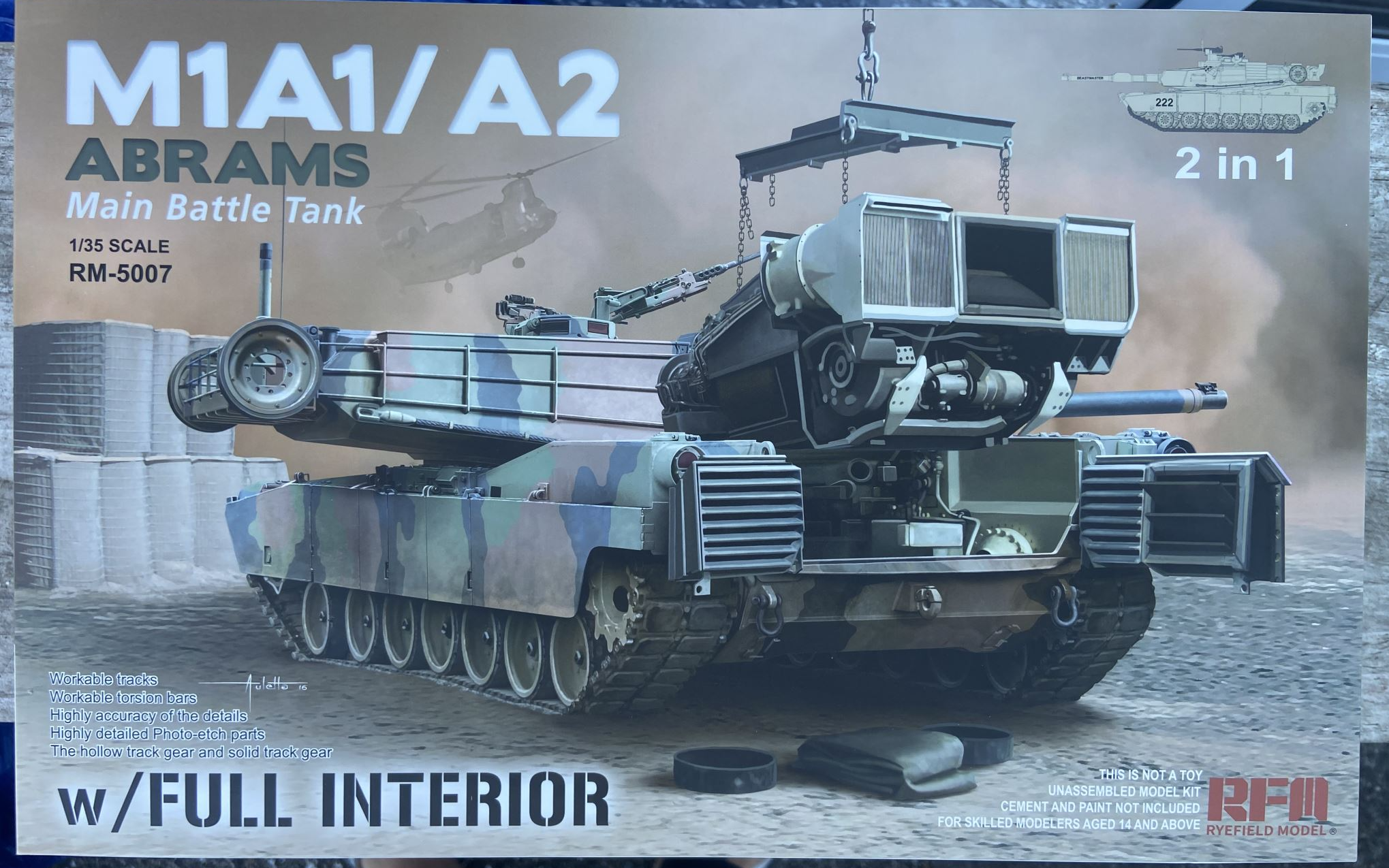 M1A1/M1A2 w/ Full Interior Rye Field Model | No. RM-5007 | 1:35