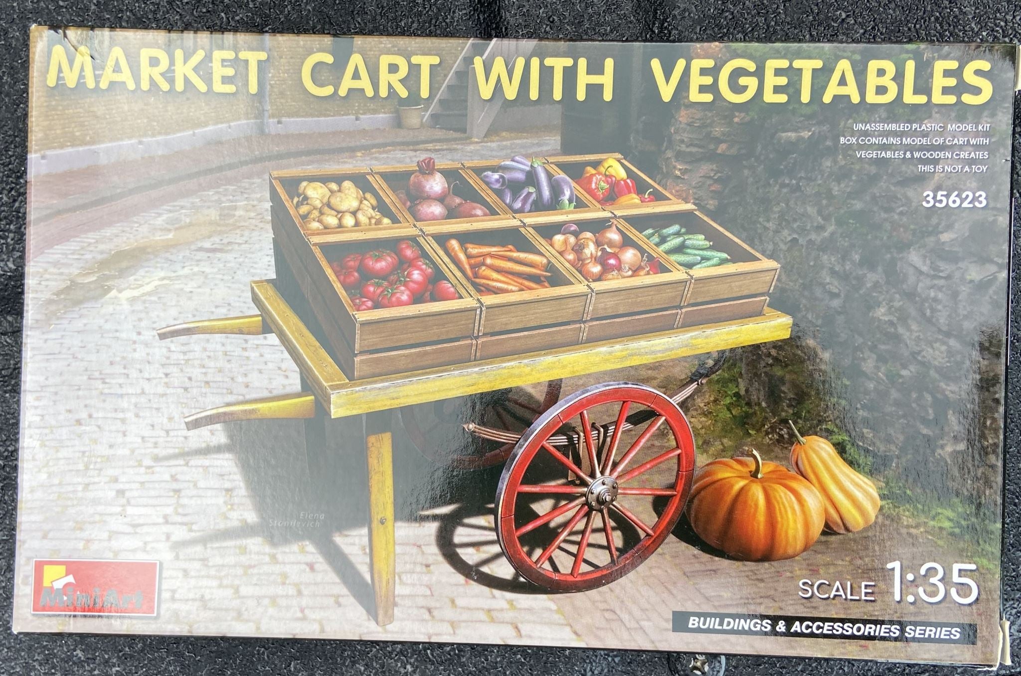 Market Cart with Vegetables MiniArt | No. 35623 | 1:35