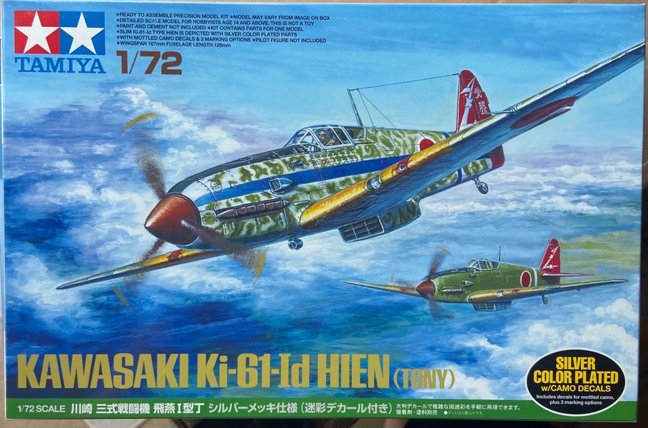 tamiya 1/72 Ki-61-Id Hien (Tony) silver color plated and camo decal