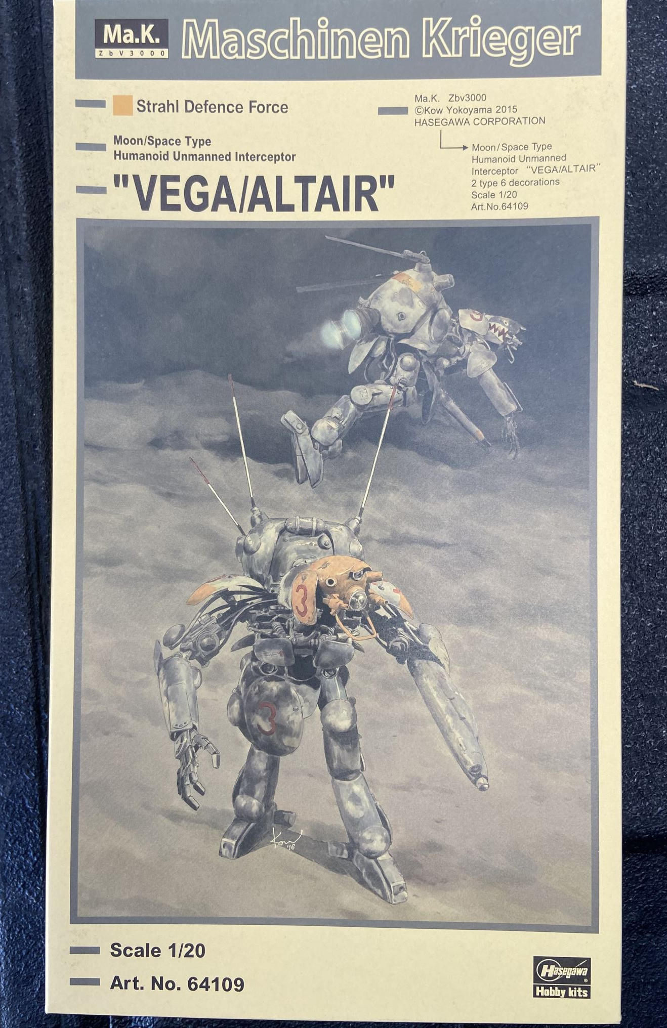 Vega/Altair Moon/Space Type Humanoid Unmanned Interceptor Hasegawa  64109  1:20