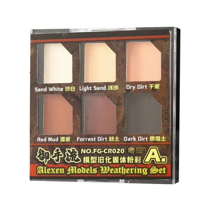 Alexen Model CR020 Weathering Powder Set Earth Tones