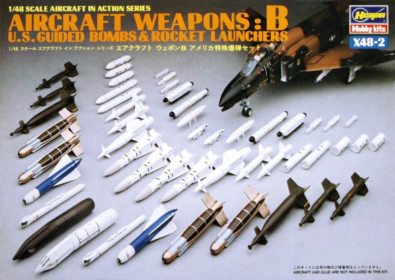 Aircraft Weapons: B U.S Guided Bombs & Rocket Launchers Hasegawa  X48-2 1:48