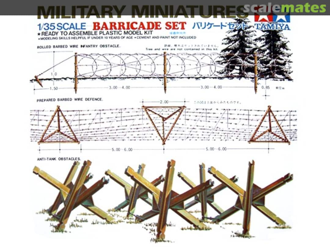 Barricade Set(Barbwire infantry obstacle | Anti-tank obstacles)