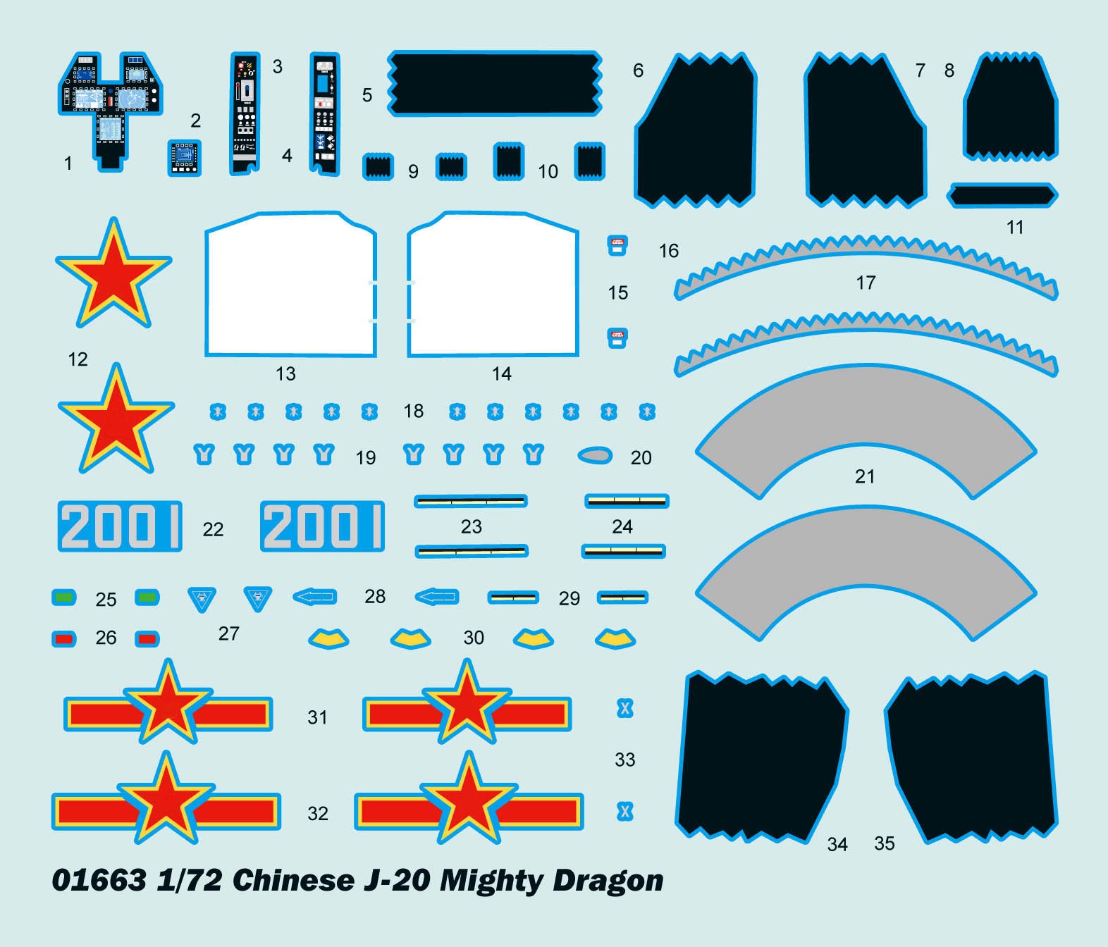 Chinese J-20 Mighty Dragon Trumpeter | No. 01663 | 1:72