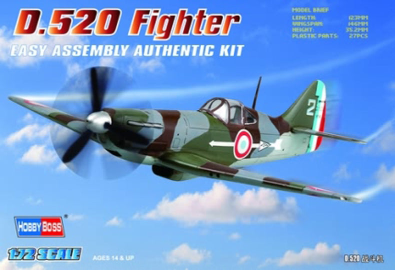 D.520 Fighter Easy Assembly HobbyBoss | No. 80237 | 1:72