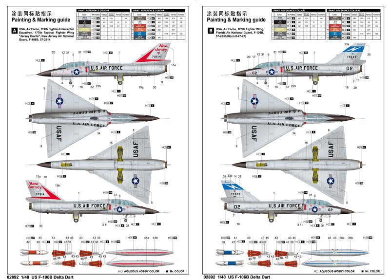 F-106B Delta Dart Trumpeter | No. 02892 | 1:48