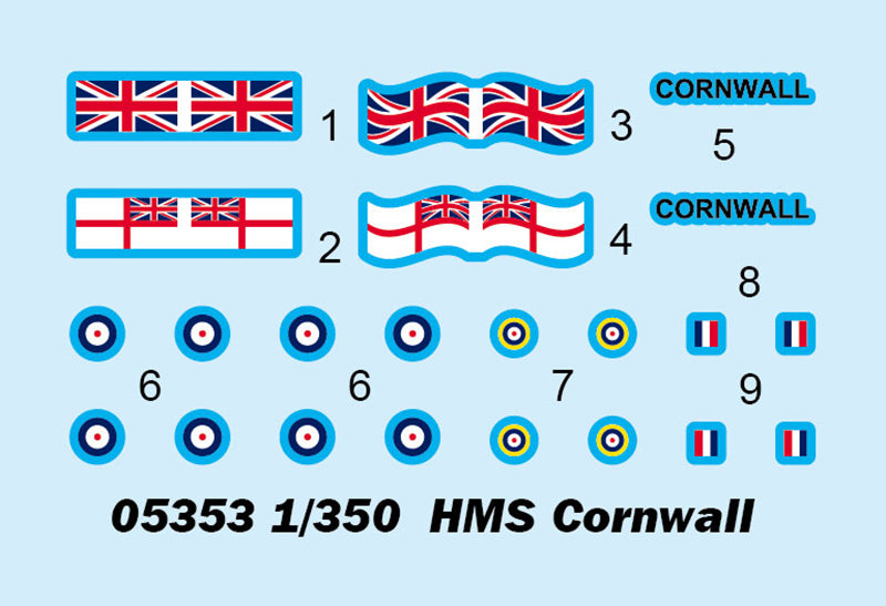 HMS Cornwall Trumpeter | No. 05353 | 1:350