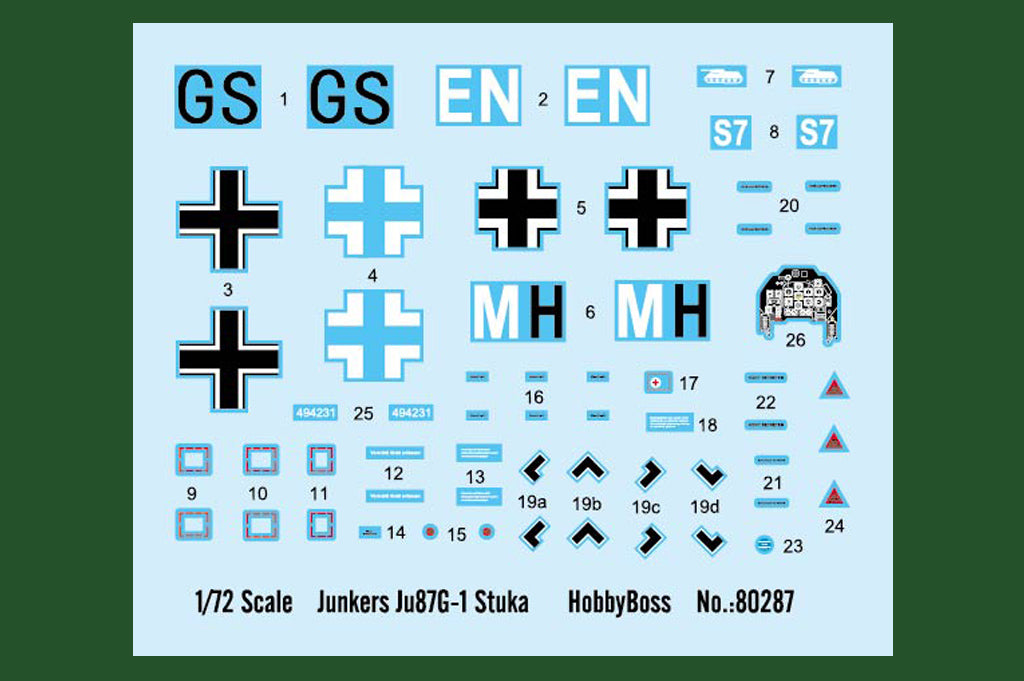 Junkers Ju 87G-1 Stuka Easy Assembly HobbyBoss | No. 80287 | 1:72