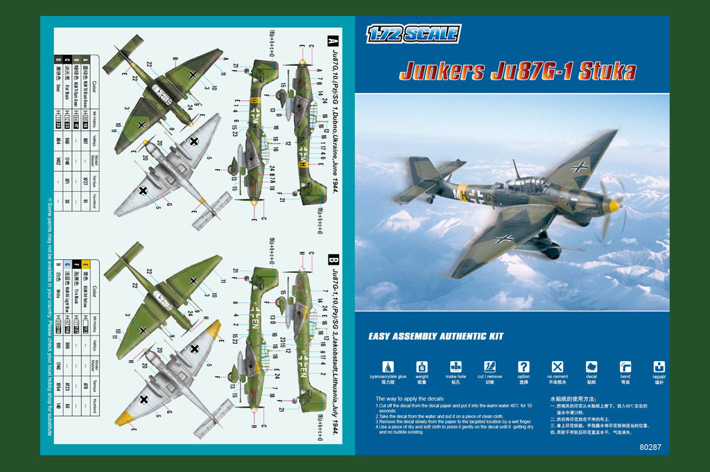 Junkers Ju 87G-1 Stuka Easy Assembly HobbyBoss | No. 80287 | 1:72