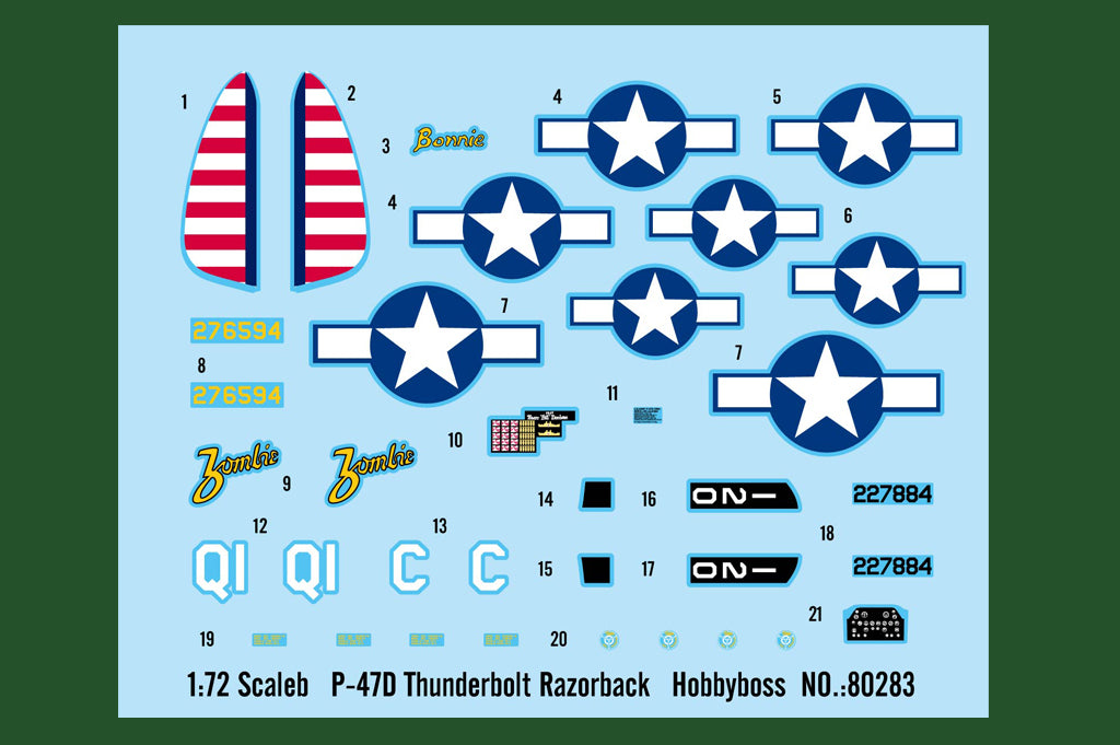 P-47D Thunderbolt "Razorback" Easy Assembly HobbyBoss | No. 80283 | 1:72