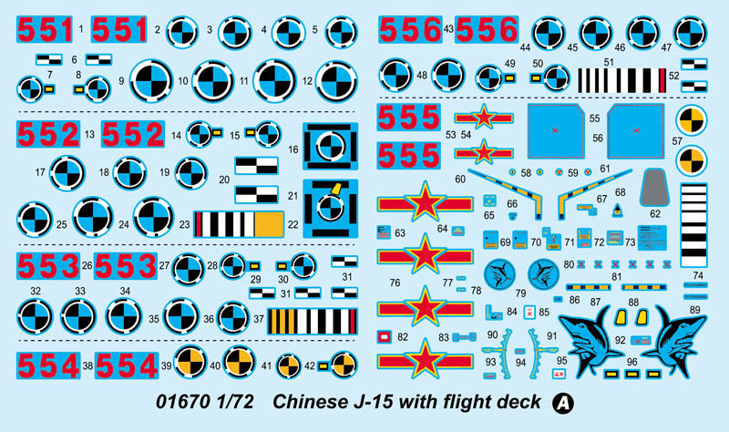 PLAN Chinese J-15 with flight deck Trumpeter | No. 01670 | 1:72