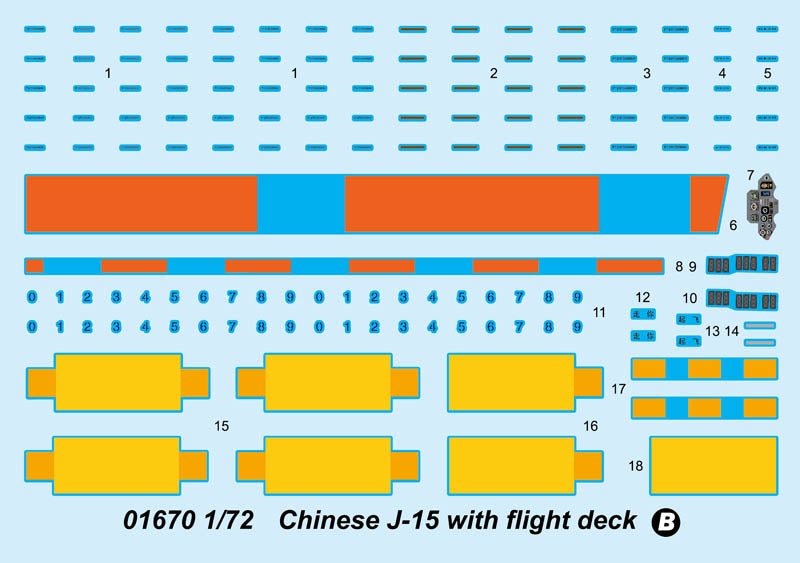 PLAN Chinese J-15 with flight deck Trumpeter | No. 01670 | 1:72