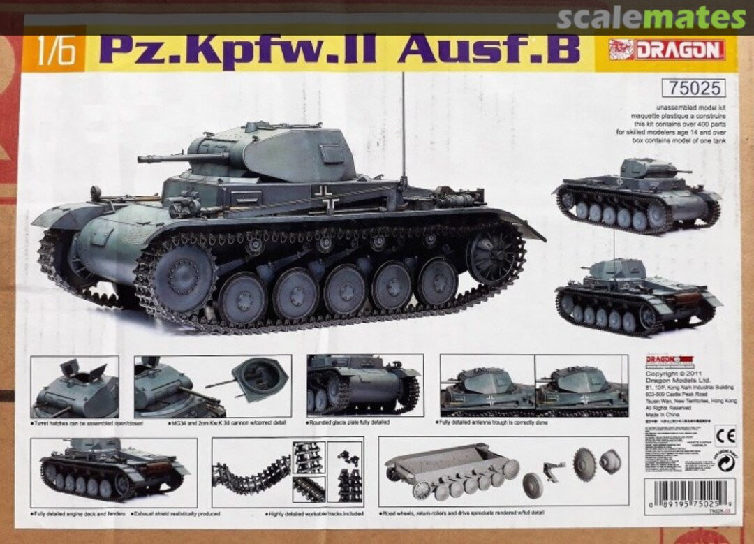 Pz.Kpfw.II Ausf.BDragon | No. 75025 | 1:6