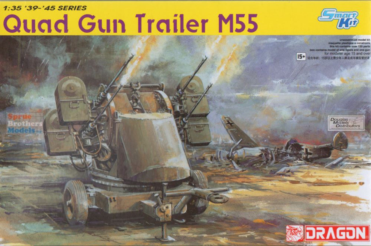 Quad Gun Trailer M55 Smart Kit Dragon | No. 6421 | 1:35