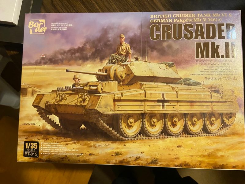 1/35 border crusader Mk.ii with working tracks and suspension