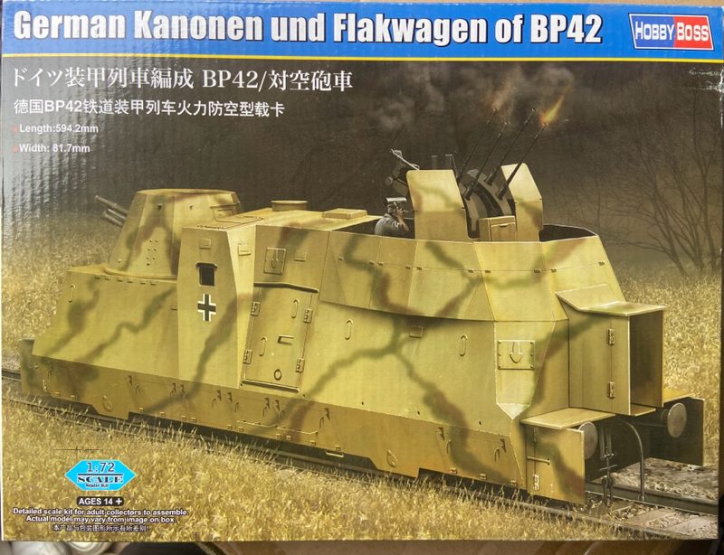 1/72 hobbyboss German Kanonen und Flakwagen of BP42