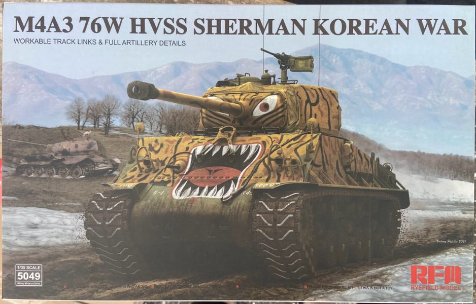 1/35 RFM M4A3 76W HVSS sherman Korean war with workable track links