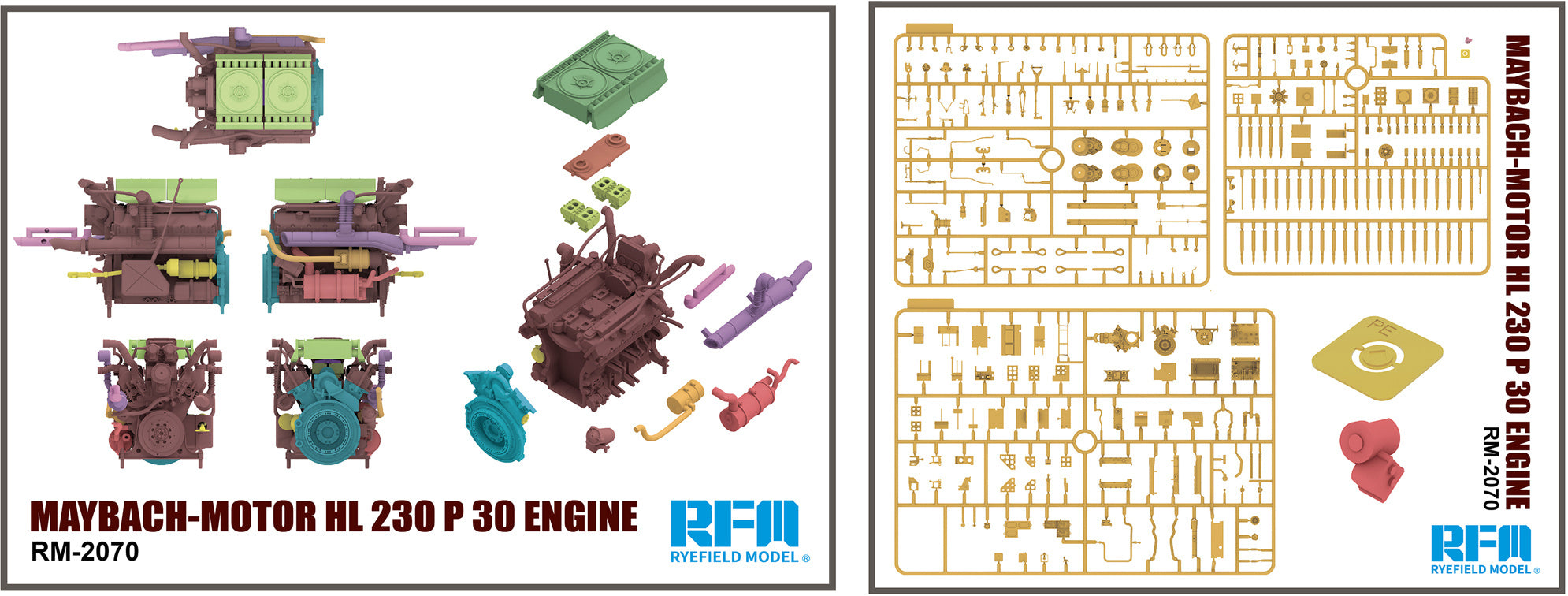 MAYBACH-Motor HL 230 P 30 Engine Rye Field Model | No. RM-2070 | 1:35