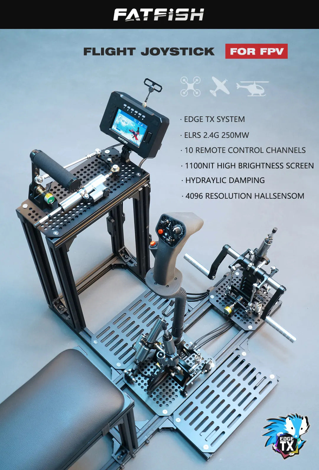 Fatfish Flight Joystick for FPV – Open Source, ELRS Compatible