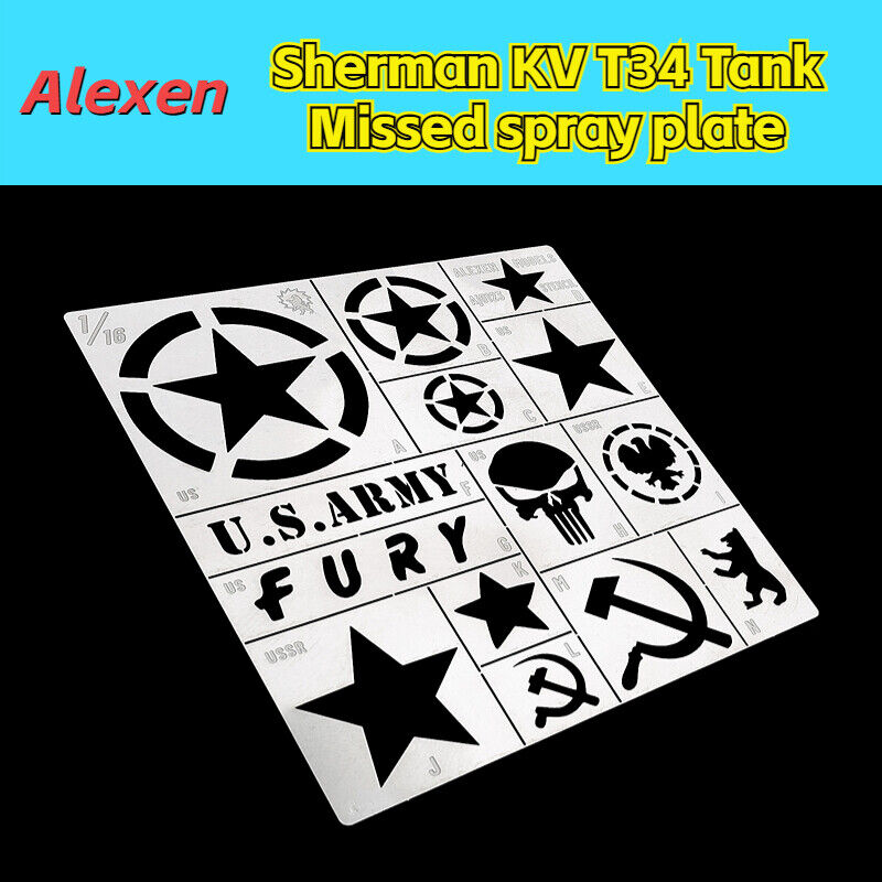 Alexen AJ0123 1/16 Sherman KV T34 twater sticker replacement Missed spray plate