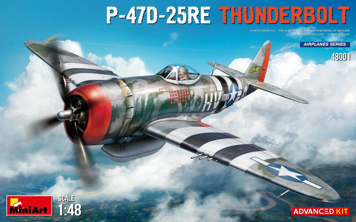 P-47D-25RE Thunderbolt Advanced Kit MiniArt | No. 48001 | 1:48