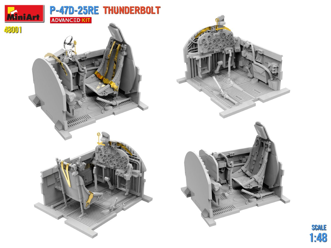 P-47D-25RE Thunderbolt Advanced Kit MiniArt | No. 48001 | 1:48