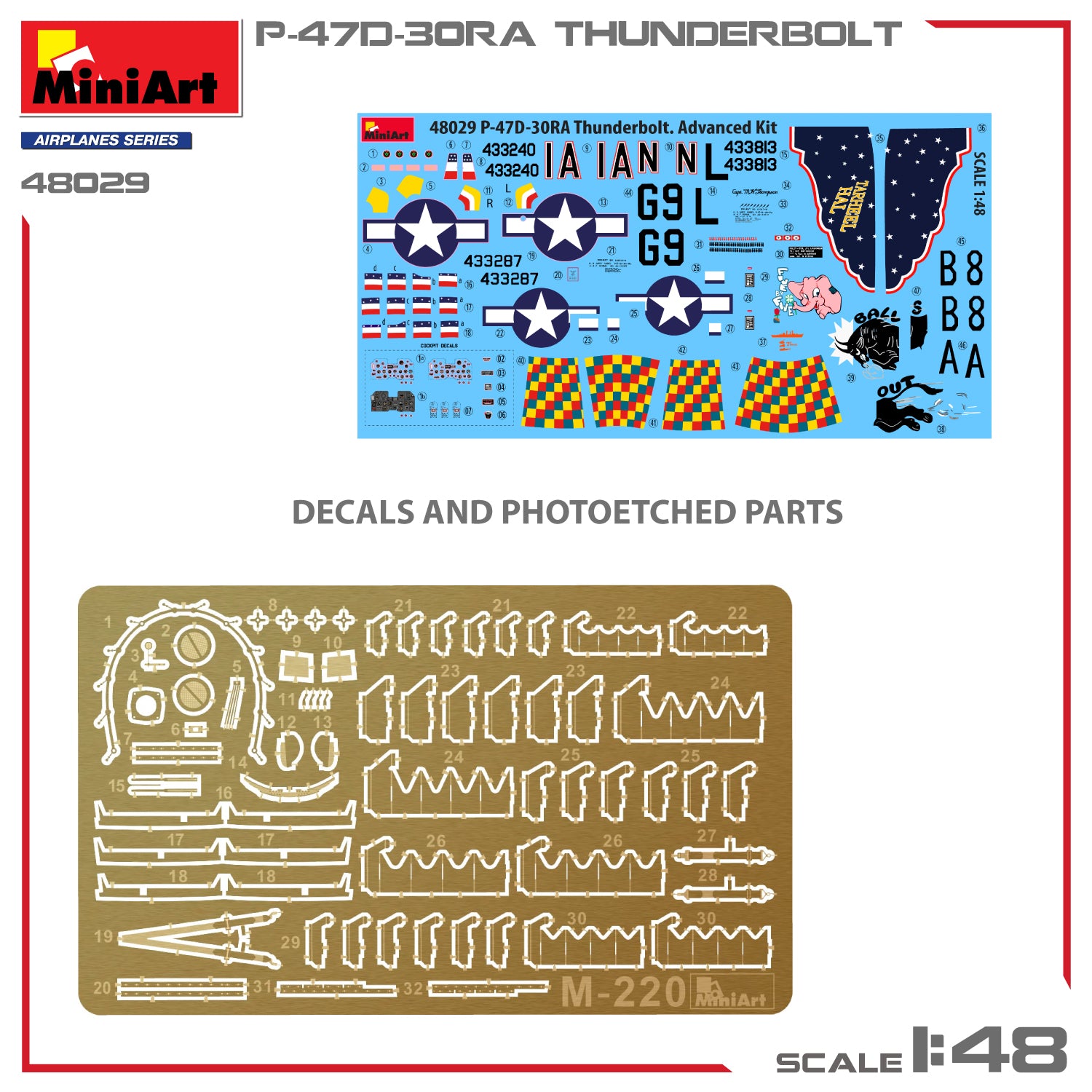 P-47D-30RA Thunderbolt Advanced Kit MiniArt | No. 48029 | 1:48