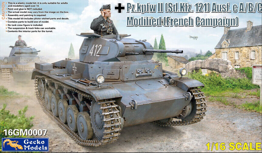 Pz.Kpfw. II (Sd.Kfz.121) Ausf.B Modified Gecko Models 16GM0007 1:16