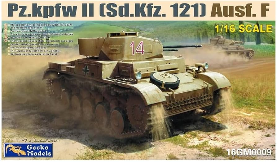 Pz.kpfw II (Sd.Kfz. 121) Ausf. F  Gecko Models 16GM0009  1:16