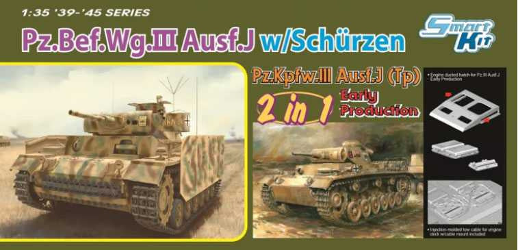 Pz.Bef.Wg.III Ausf.J / Pz.III Ausf.J (Tp) Early  (2 in 1) Dragon 6628 1:35