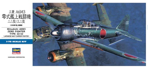 Mitsubishi A6M3 Zero Fighter Type 22/32 Hasegawa | No. 01456 | 1:72