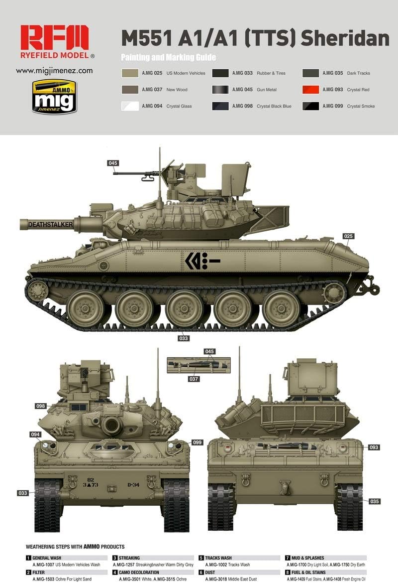 M551A1/M551A1 TTS Sheridan Rye Field Model | No. RM-5020 | 1:35