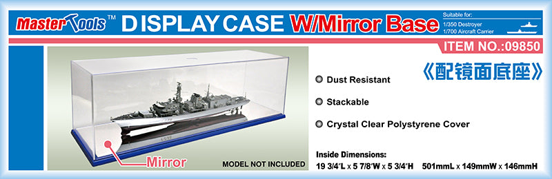 501x149x146mm WxL Display Case w/Mirror Base Trumpeter 09850