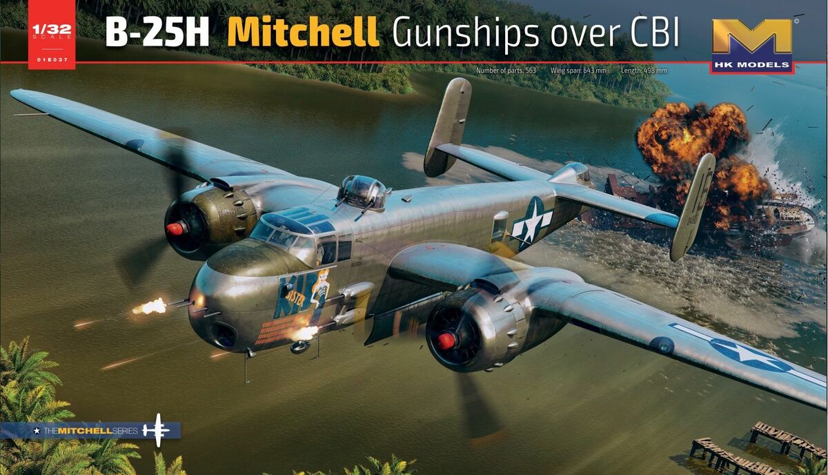 B-25H Mitchell Gunships over CBI HK Models | No. 01E037 | 1:32