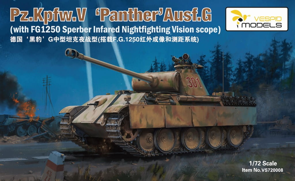 VESPID VS720008 1:72 Pz.Kpfw.V Panther Ausf.G with FG1250 Infrared Vision Scope