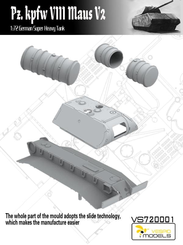 VESPID MODELS VS720001 - 1:72 Pz.Kpfw. VIII Maus V2