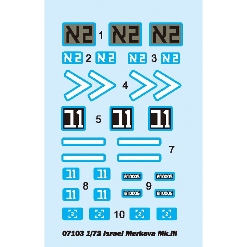TRUMPETER 07103 - 1:72 Israel Merkava Mk.lll