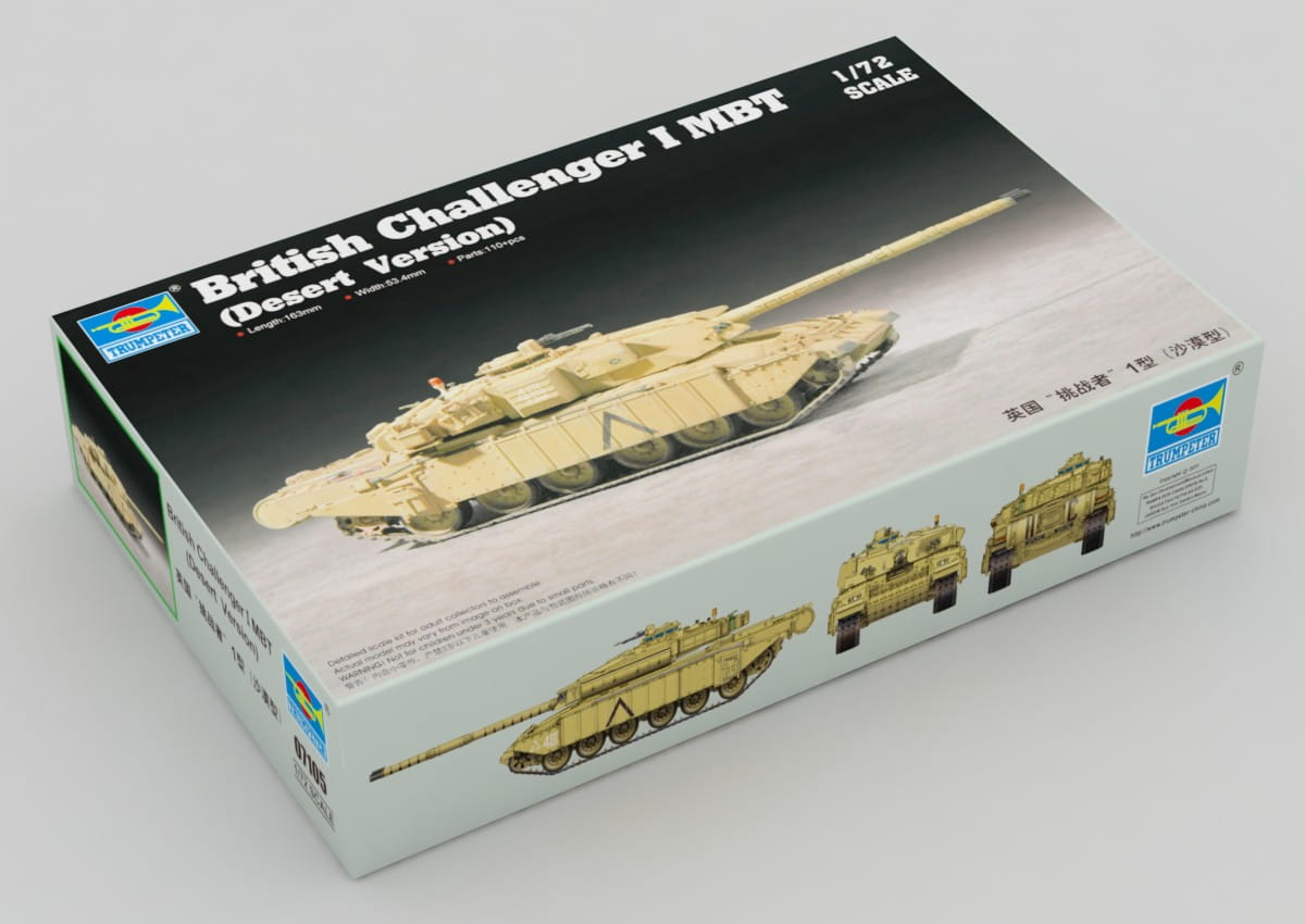 TRUMPETER 07105 -1:72 British Challenger I MBT Desert Version