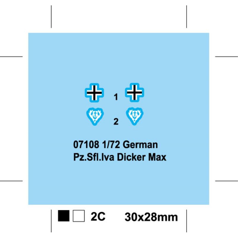 TRUMPETER 07108 - 1:72 German Pz.Sfl.IV a Dicker Max model kits