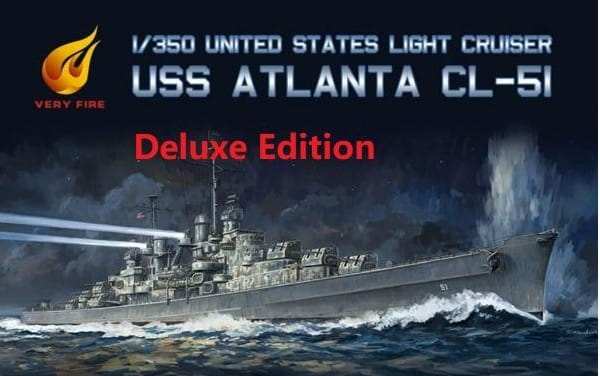 Very Fire 1:350 USS Atlanta CL-51 US Navy Light Cruiser - Deluxe Version