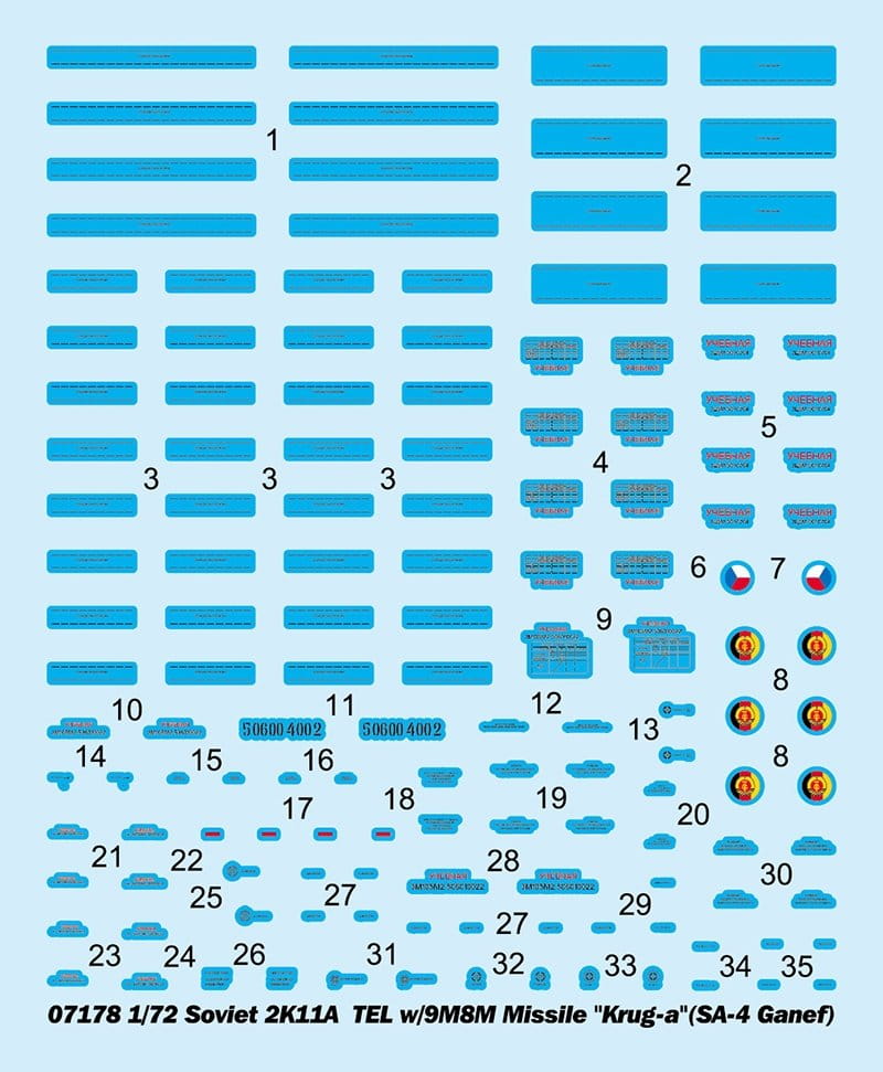 Trumpeter 07178 - 1:72 Soviet 2K11A TEL w/9M8M Missile Krug-a SA-4 Ganef